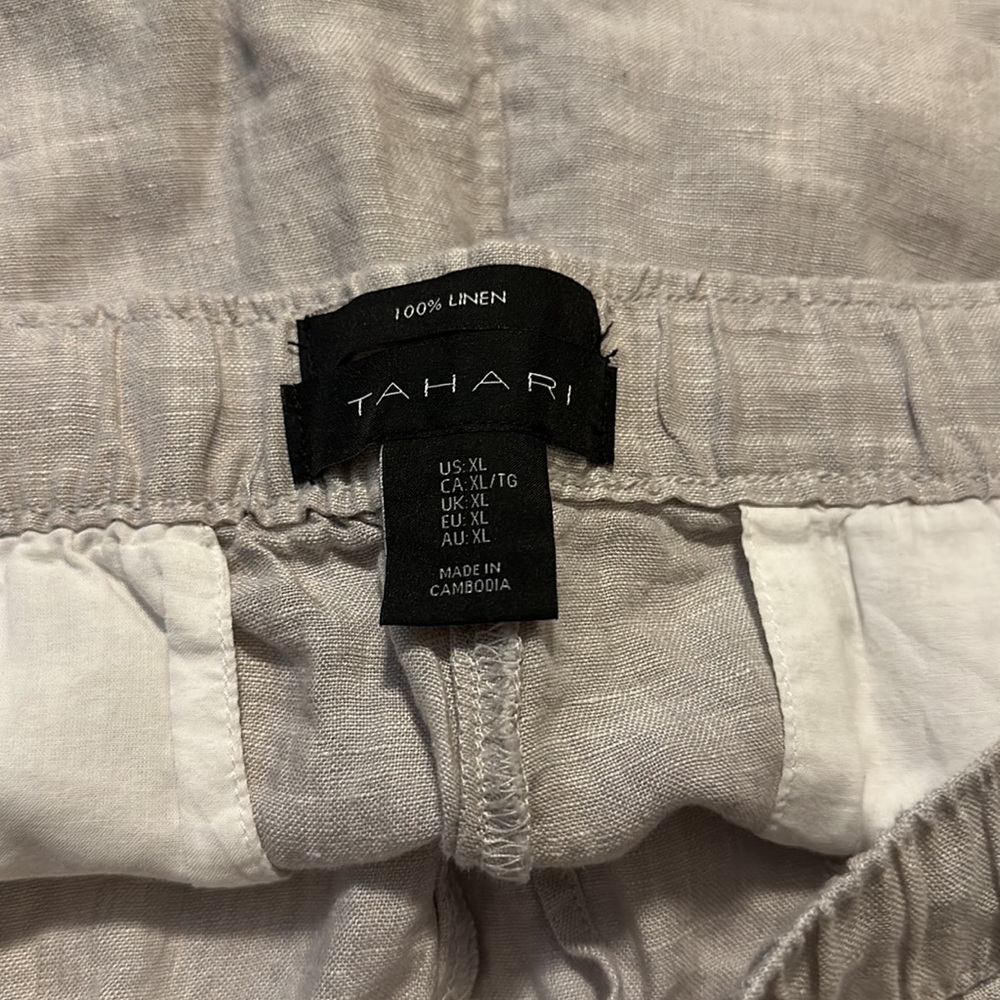 TAHARI - 100% linen women’s shorts size XL - Picture 3 of 3